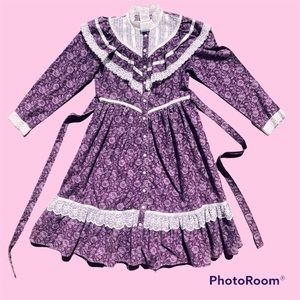 Vintage Girls Gunne Sax Jeunes Filles Dress Size 10